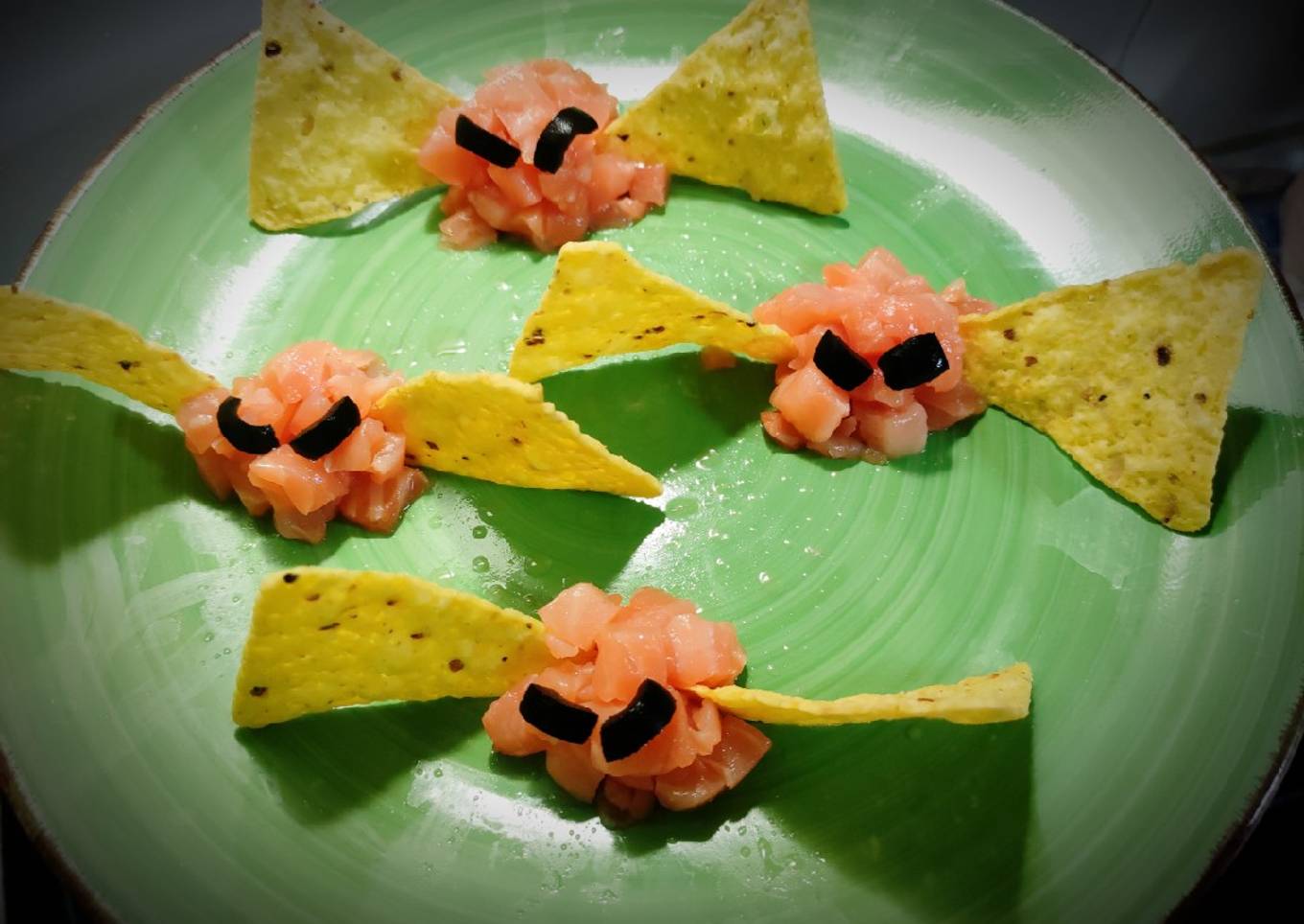 Murciélagos de salmón ahumado (muy fácil, 5 min)