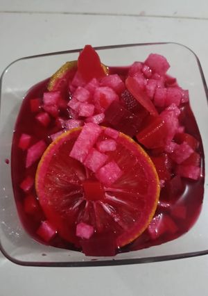 Una foto de Ensalada de Navidad o de betabel