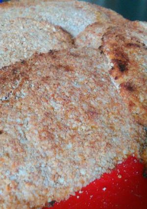 Una foto de Milanesas veganas de garbanzo