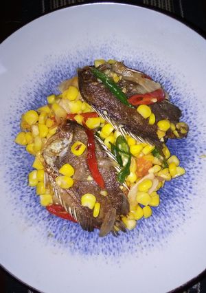Foto resep Tumis Jagung Manis + Ikan Sepat Asin