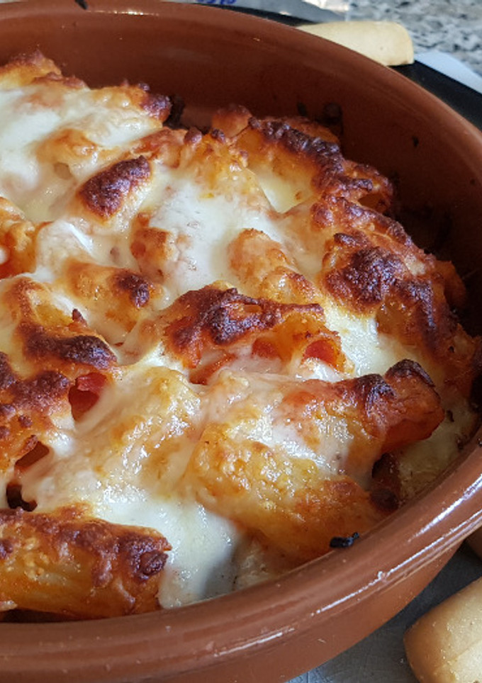 Una foto de Macarrones al horno con berenjena