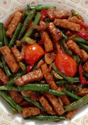 Foto resep Tumis Tempe Kacang Panjang