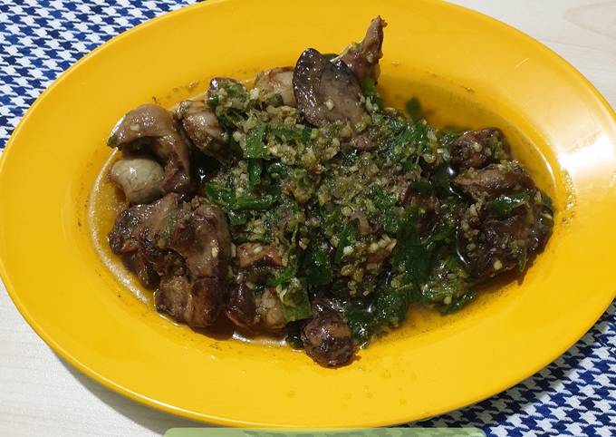 120. Goreng Hati Ampela Ayam Cabe Hijau