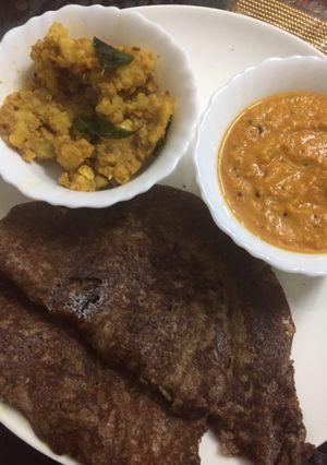 A picture of Ragi flour dosa.