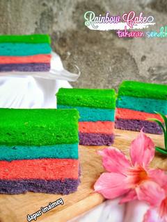 Foto resep Rainbow Cake (takaran sendok)