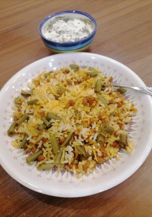 عکسی از دستور لوبیا پلو با سویا 🍛