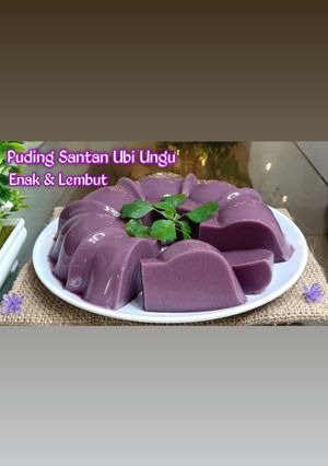 Foto resep Resep puding santan ubi ungu hanya 4 bahan saja
