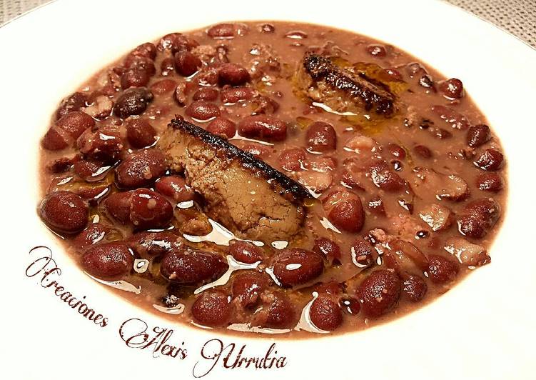 Alubias de tolosa con foie