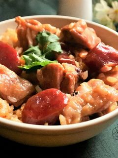 香腸蝦米雞肉飯(電鍋版) 的食譜成品照片