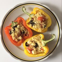 A picture of Mediterranean Stuffed Peppers.