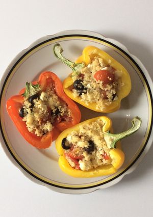 A picture of Mediterranean Stuffed Peppers.