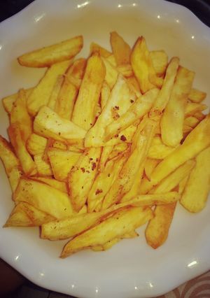 A picture of Cripsy fried sweet potatoes.