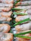 Shrimp and Pork Spring Rolls with Peanut Dipping Sauce