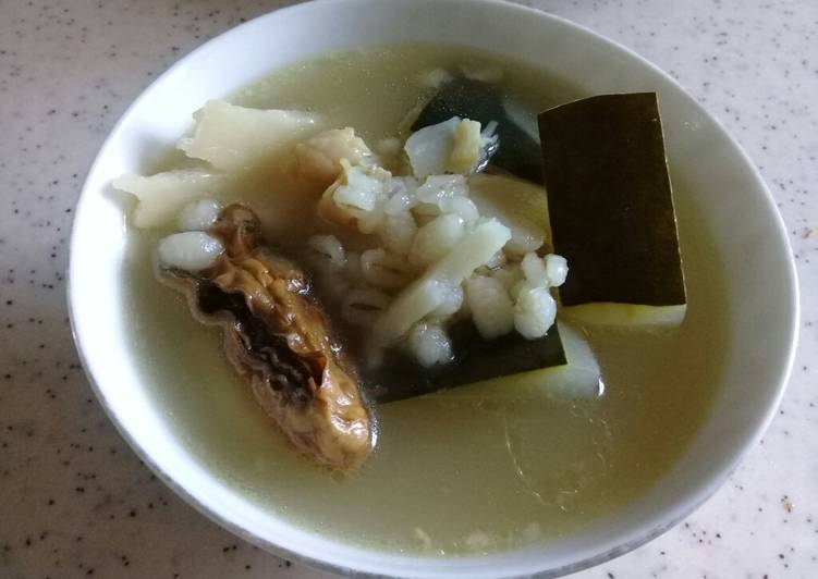 Resep Sup china labu gandum dan tiram Anti Gagal