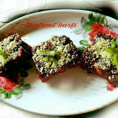 A picture of Beetroot Barfi.