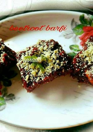 A picture of Beetroot Barfi.