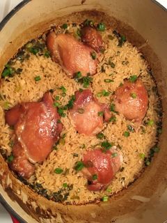 A picture of Honey Soy Chicken and Rice Bake.
