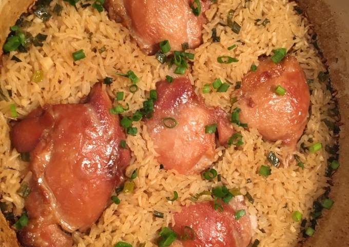 Honey Soy Chicken and Rice Bake