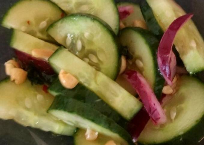 Steps to Prepare Speedy Thai Cucumber Salad 😃#Sidedish#Salad#Kitchenbingo