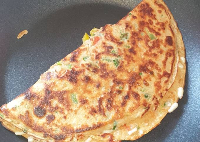 Step-by-Step Guide to Prepare Favorite Vegetable crepe stuffed with mozzarella