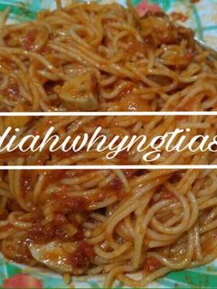 Foto resep Spaghetti pedas simple