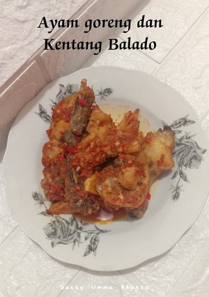 Foto resep Ayam Goreng dan Kentang Balado