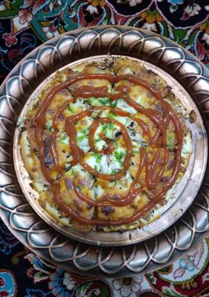 عکسی از دستور پیتزا خونگی 💞🍕