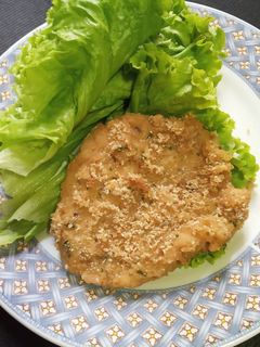 Una foto de Milanesas de porotos de soja sin gluten, sin lácteos, sin huevo