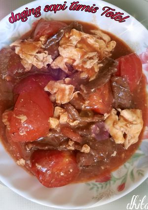 Foto resep Daging sapi masak totel(tomat telur)