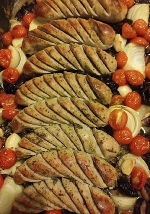 Zdjęcie przepisu Pieczona biała kiełbasa.