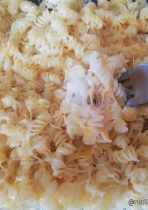 Une photo de Gratin de pâtes au Cheddar et Gruyère