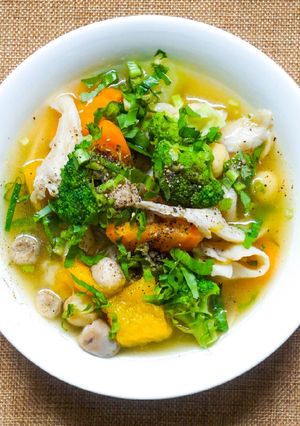 Hình của món Canh rau củ chay.