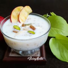 A picture of Apple-Sabudana Kheer With Grilled Apple Slices.