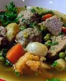 Borjú orjaleves, marha húsgombóccal
