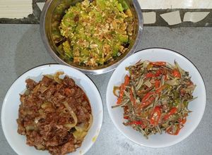 Foto resep Oseng Pare Udang Kering, Tumis Teri Cabe Keriting, Sambal Mercon Tetelan