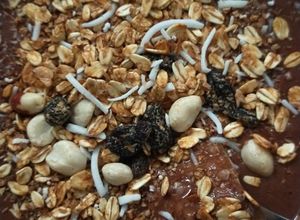 Una foto de Crema de arroz con proteína en polvo