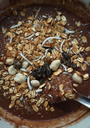 Una foto de Crema de arroz con proteína en polvo
