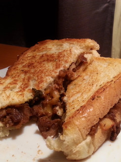 A picture of Bulgogi Kimchi Grilled Cheese.