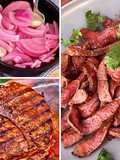 Gochujang Marinated and Grilled Wagyu Steak with Pickled Red Onions