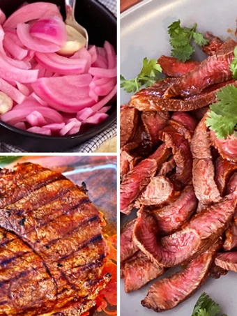 Easy Way Make Recipe Gochujang Marinated and Grilled Wagyu Steak with Pickled Red Onions that is Awesome, Delicious}
