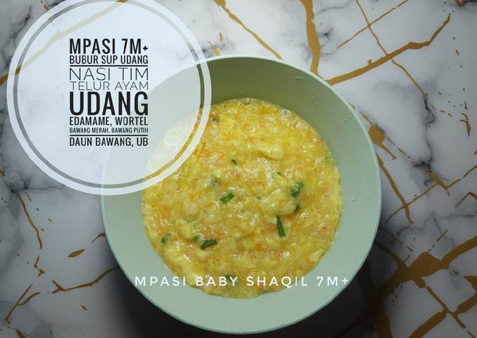 Resep MPASI 7M+ Menu 4 ☆》Bubur Sup Udang Oleh Febryanti SYD - Cookpad