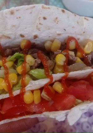 Una foto de Fajita de carne triangular