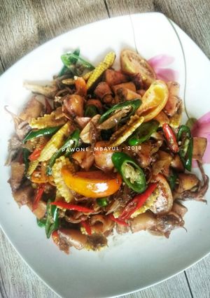 Foto resep Tumis Cumi Asin Jagung Muda