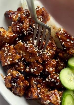 Una foto de Tofu bowl Air Fryer