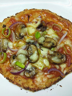 A picture of Cauliflower crust pizza-gluten free.