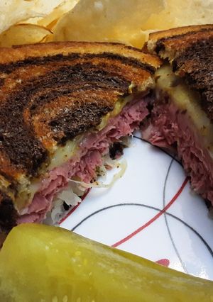A picture of Nan's Reuben Sandwich.