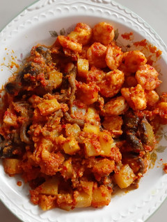 Foto resep Udang balado + ati ampela balado