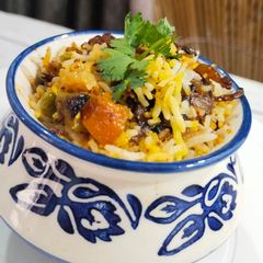 A picture of Vegetable Handi Biryani.