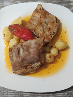 Una foto de Costilla de cerdo al horno sin sal