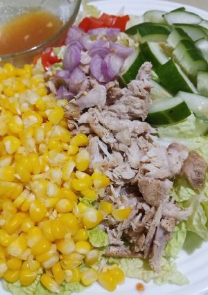 Foto resep JAGUNG TUNA SALAD dressing madu lime